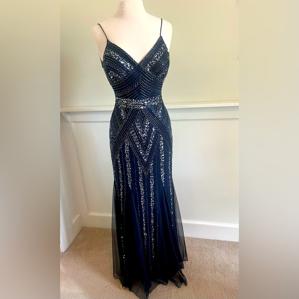 Marina Navy beaded size 6 dress.